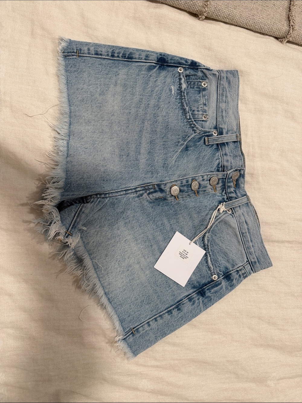 Pistola NWT Nova denim shorts with button fly.